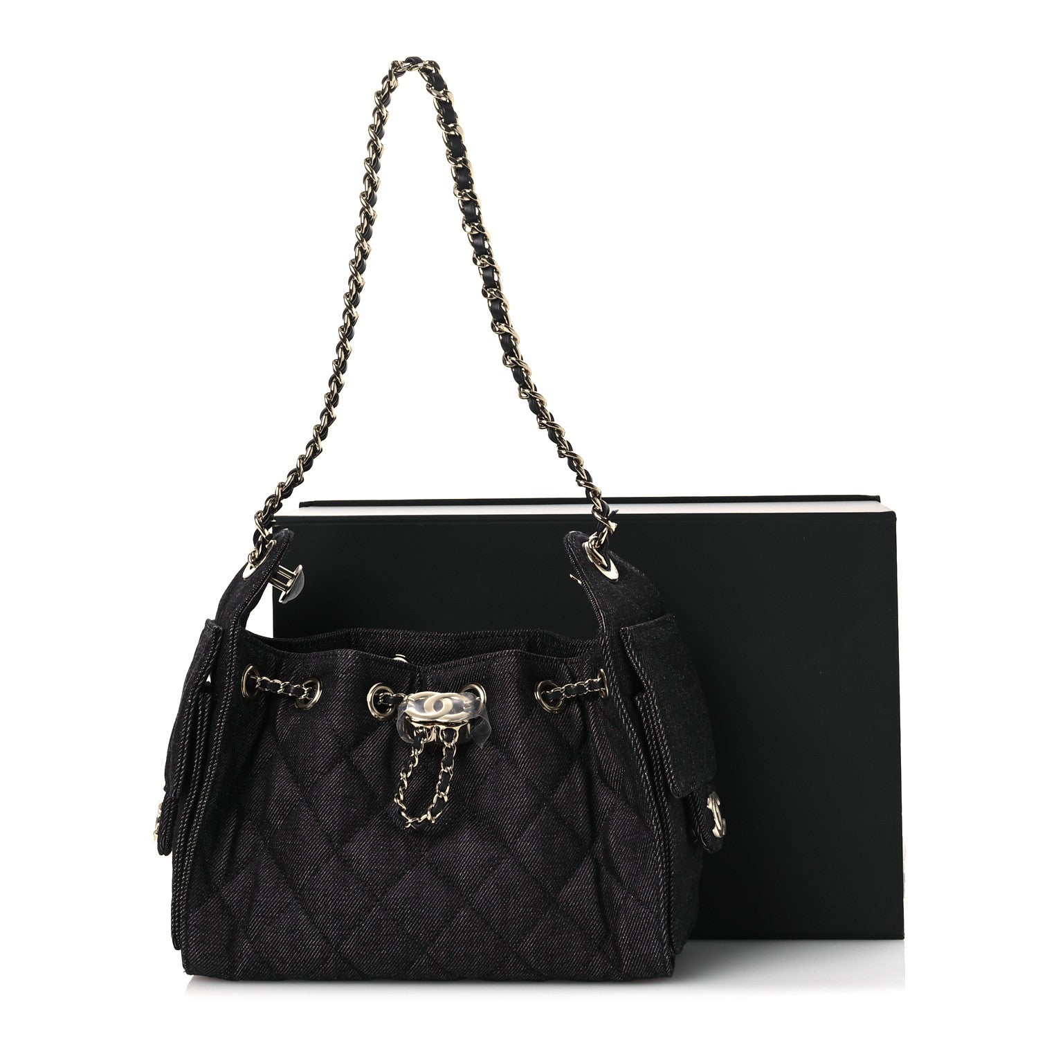 Chanel Denim Quilted Mini Chanel 25 Handbag Dark Blue 13 of 13