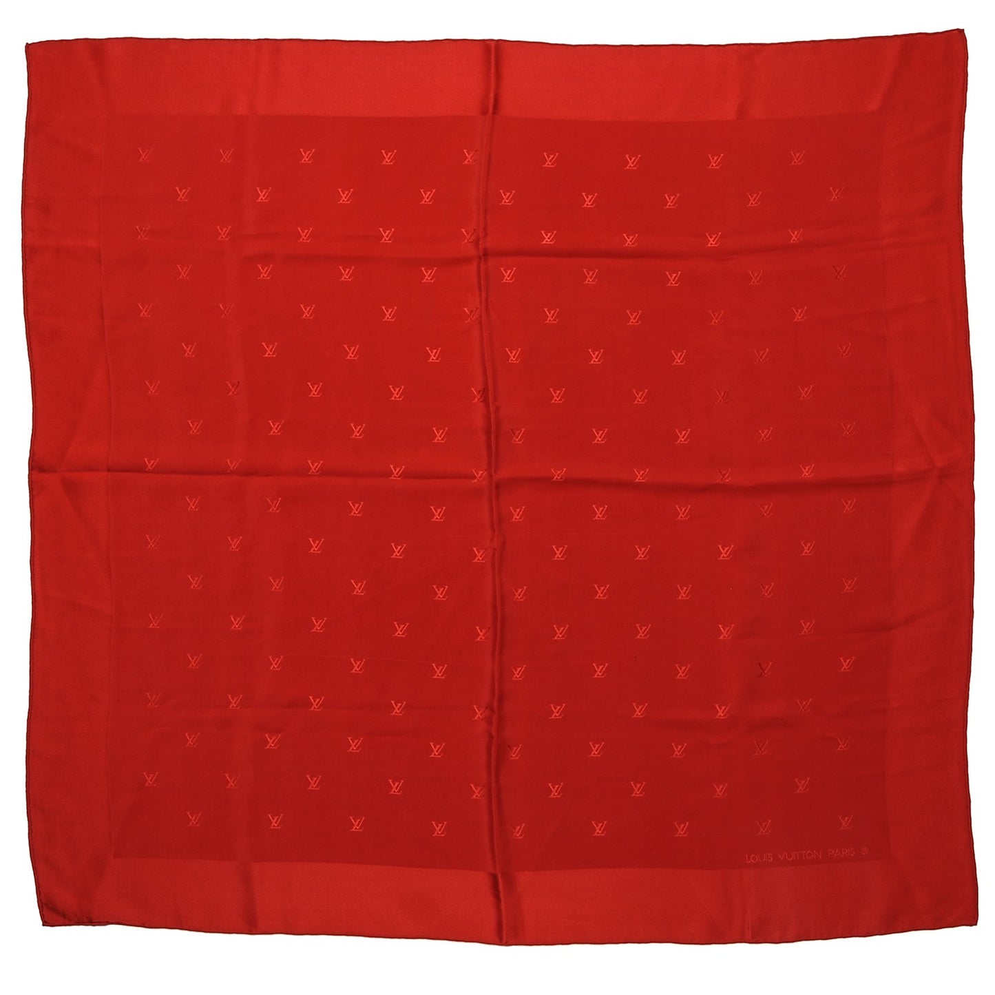 Silk Monogram Scarf Rouge