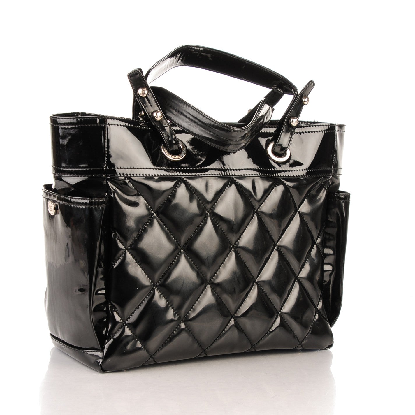 Chanel Vinyl Quilted Large Paris Biarritz Tote Black 3 of 11