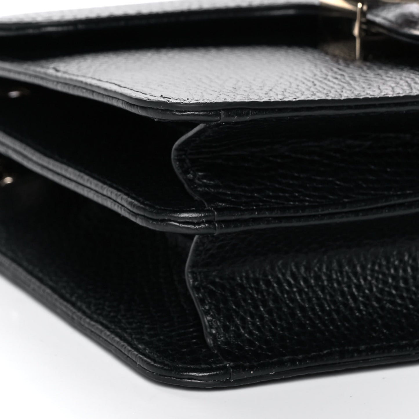 Dollar Calfskin Small Interlocking G Shoulder Bag Black