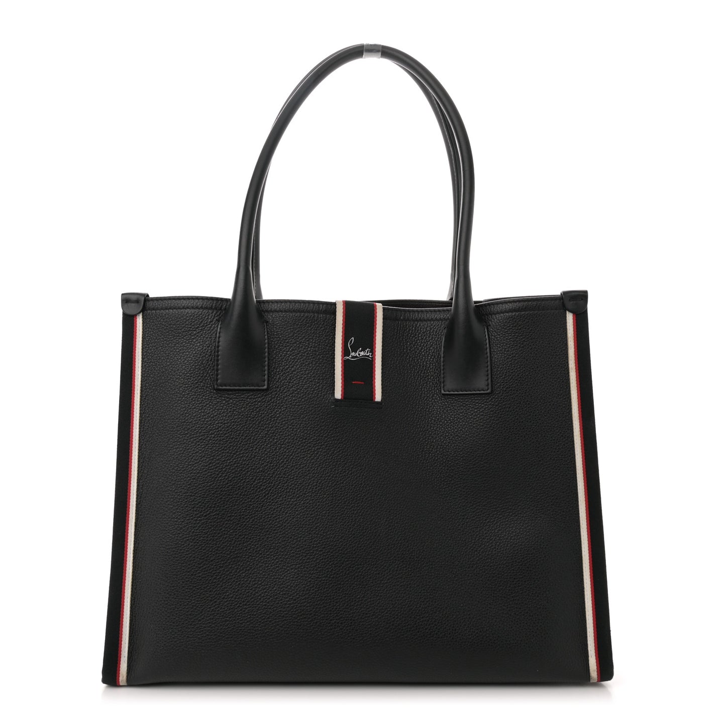 Grained Calfskin Large Nastroloubi Tote Black