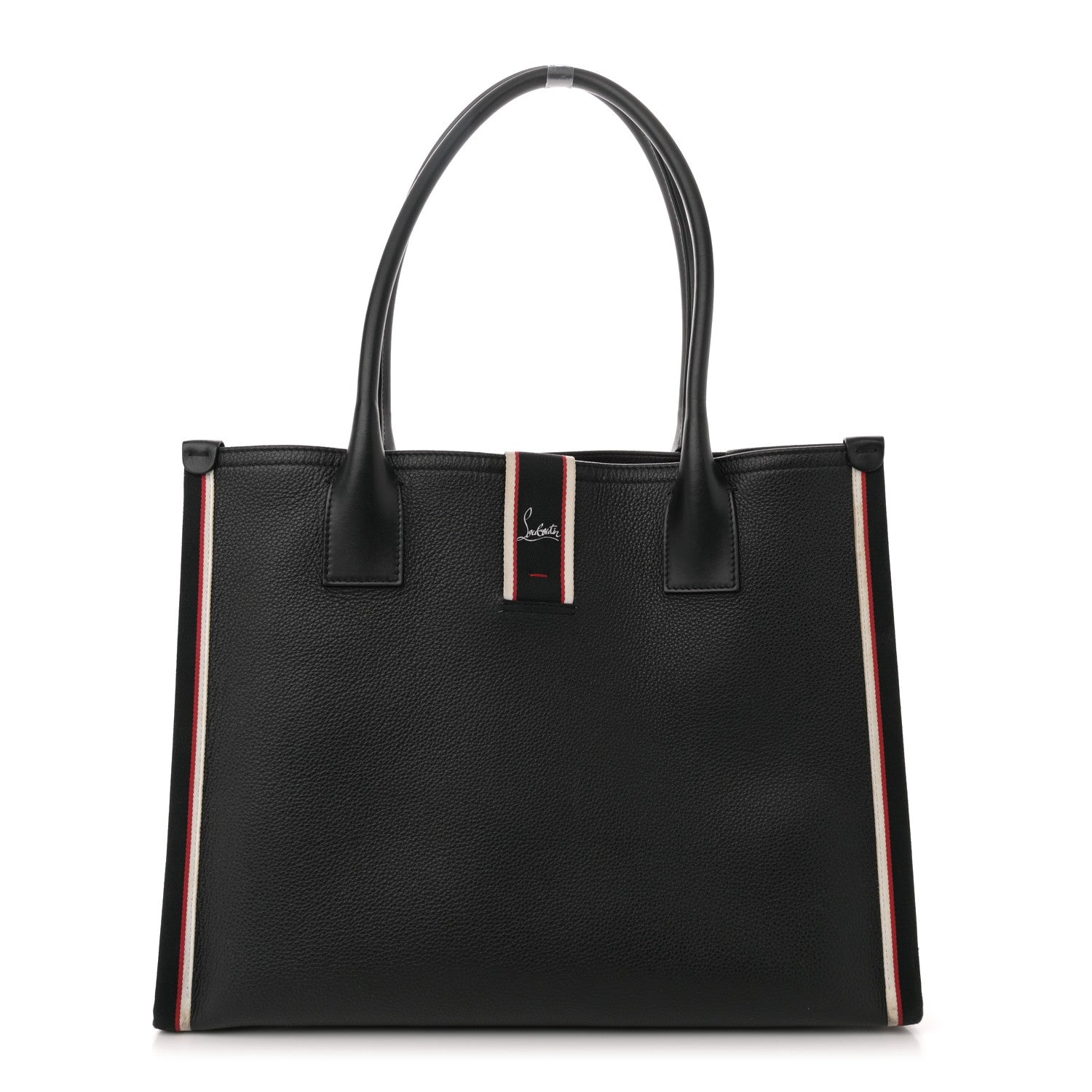Christian Louboutin Grained Calfskin Large Nastroloubi Tote Black 1 of 11