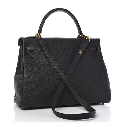 Hermes Togo Kelly Retourne 32 Black 3 of 10