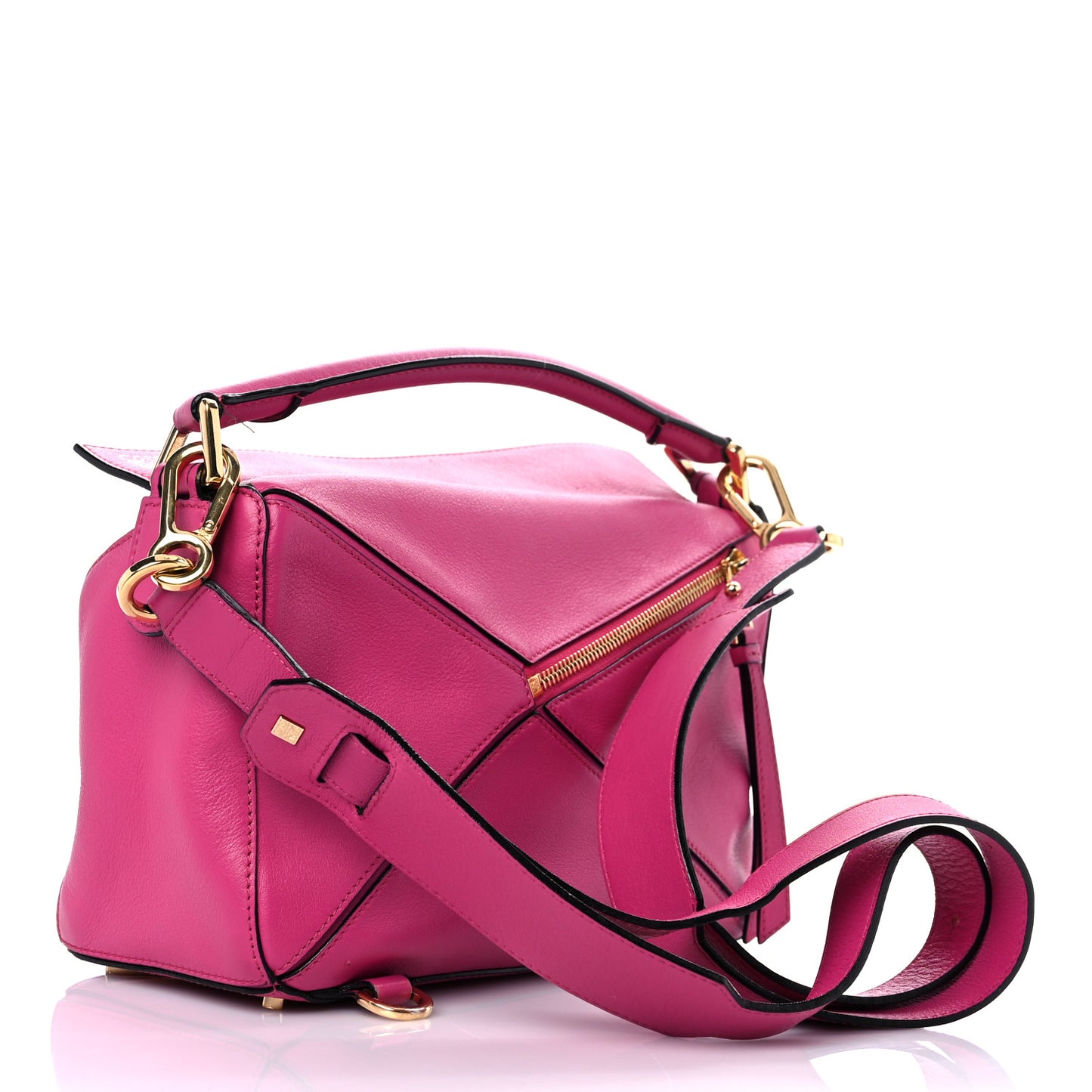 Calfskin Small Puzzle Bag Fuchsia