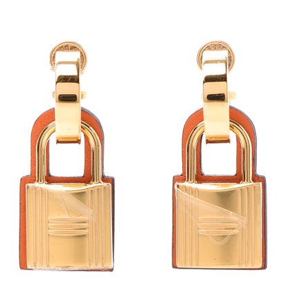 Hermes Swift O'Kelly Earrings Orange 1 of 5