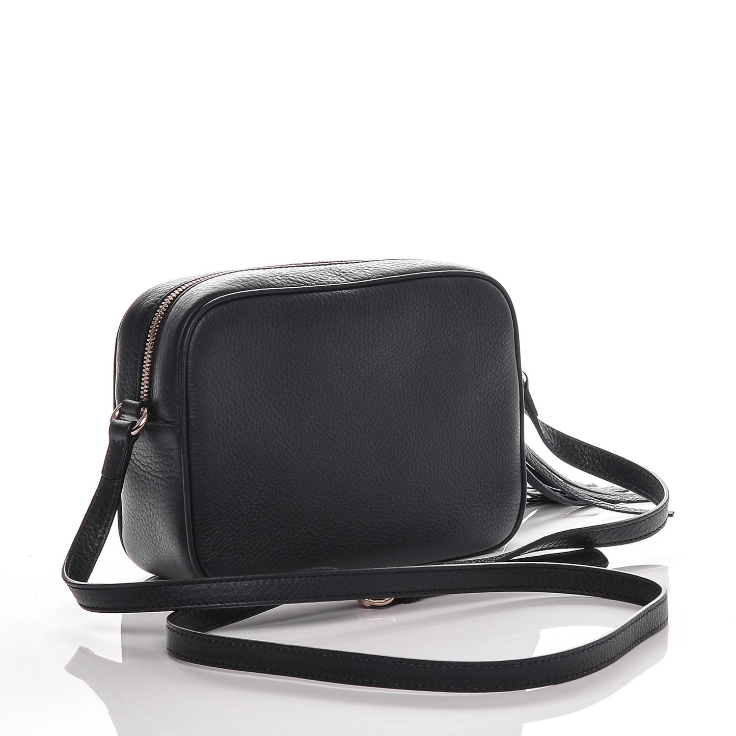 Pebbled Calfskin Small Soho Disco Bag Blue