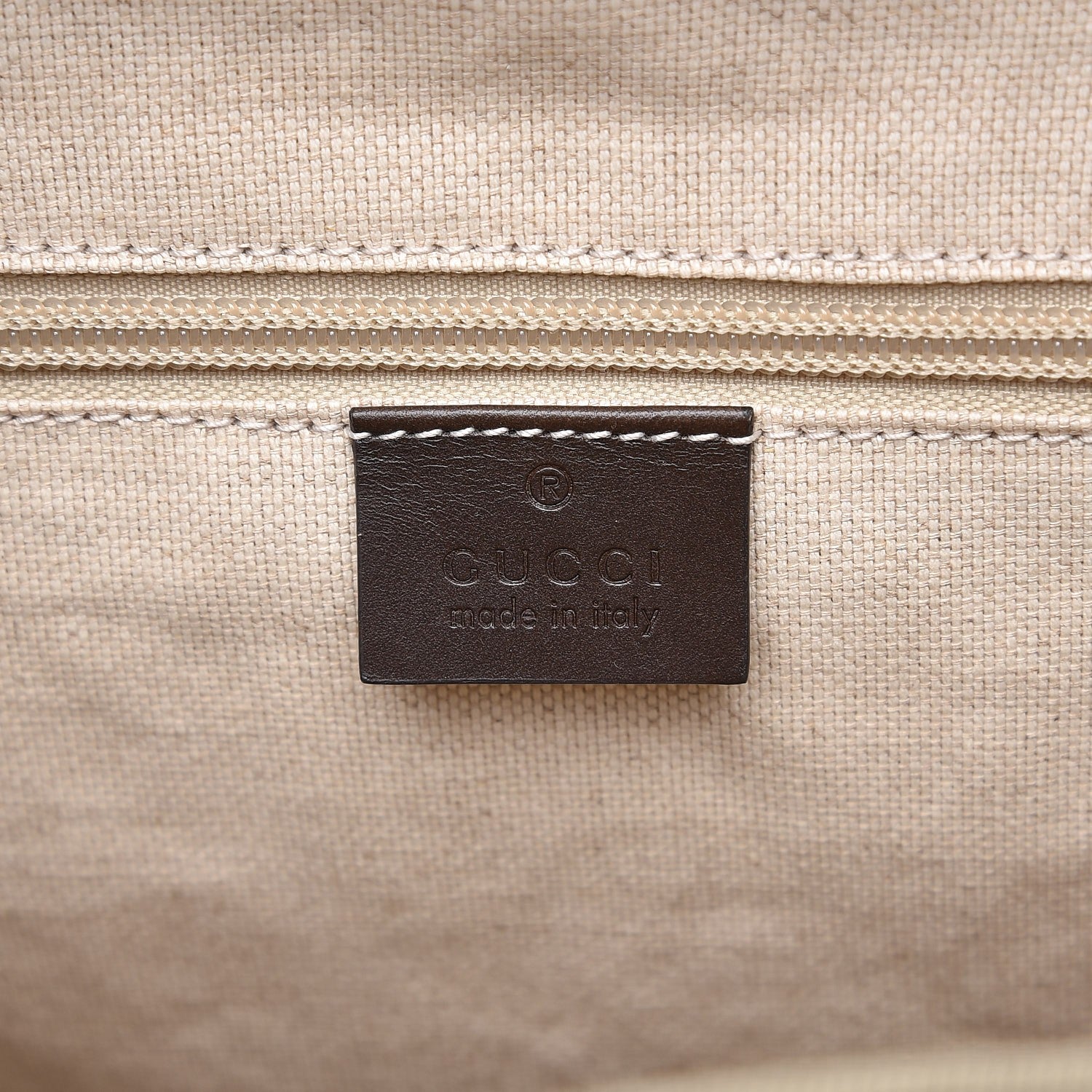 Gucci GG Supreme Monogram Medium Single Buckle Rucksack Backpack Beige Ebony Brown 6 of 7