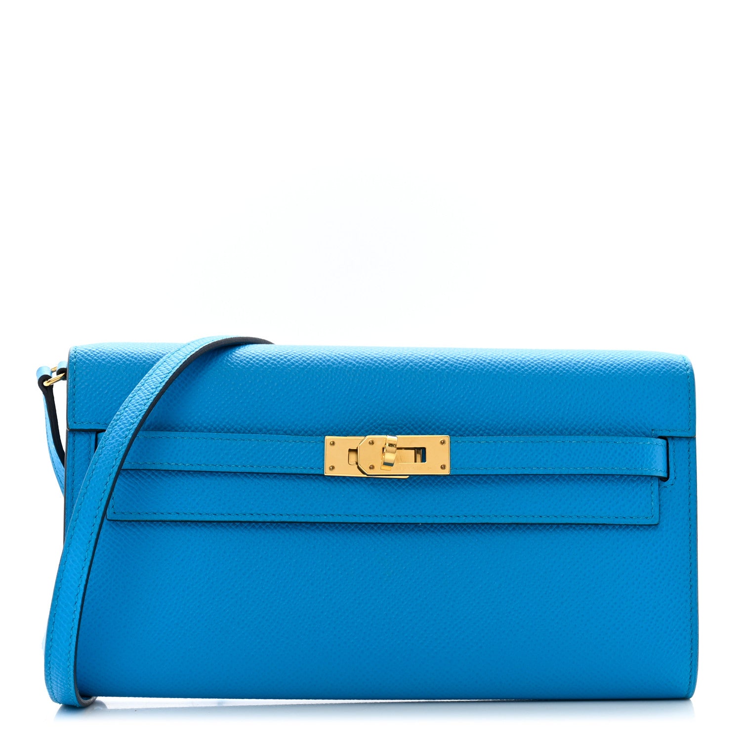 Hermes Epsom Verso Kelly Wallet To Go Bleu Frida Rouge H 1 of 13