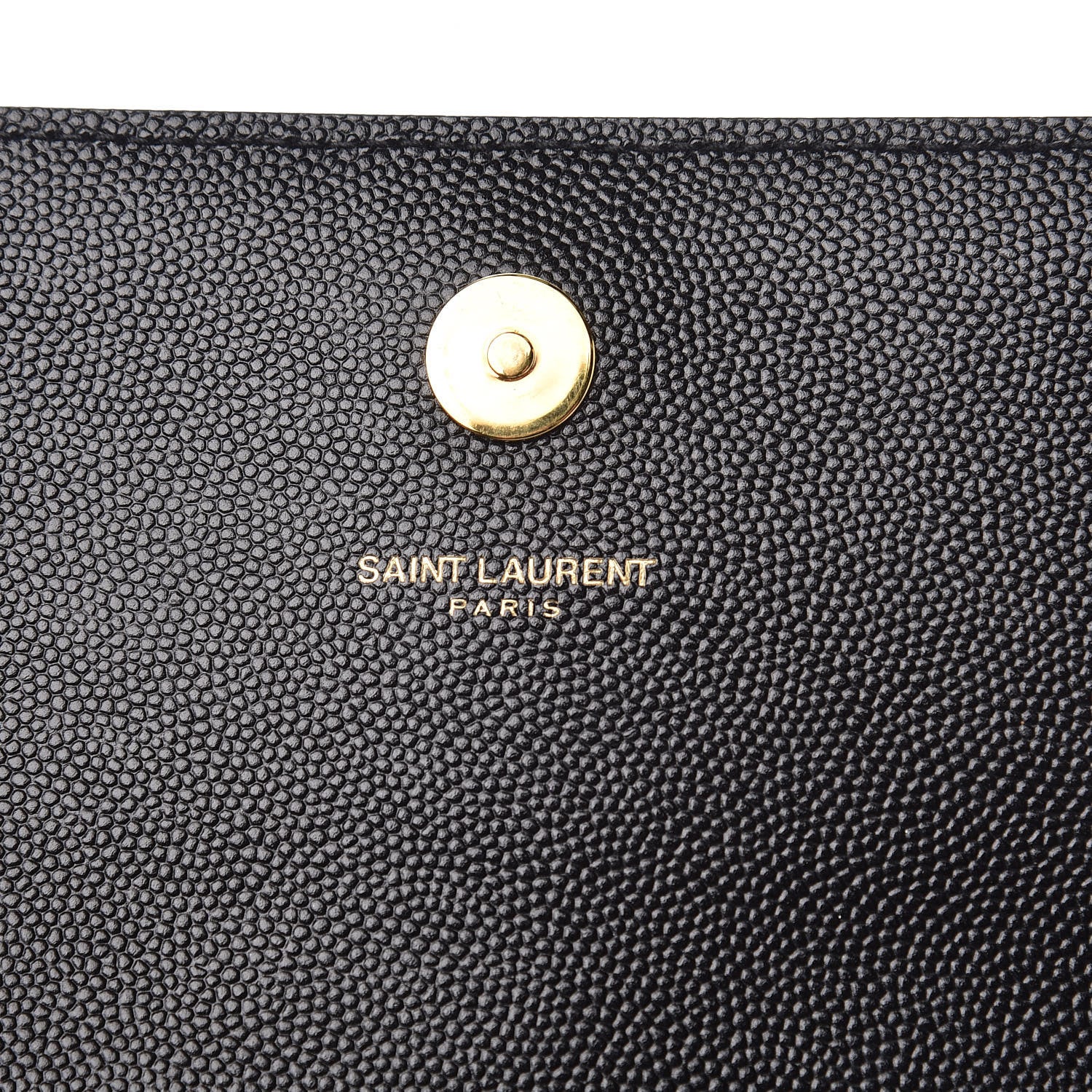 Saint Laurent Grain De Poudre Monogram Cassandre Clutch Black 6 of 10