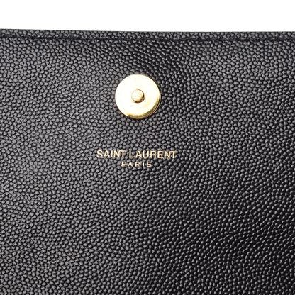 Saint Laurent Grain De Poudre Monogram Cassandre Clutch Black 6 of 10