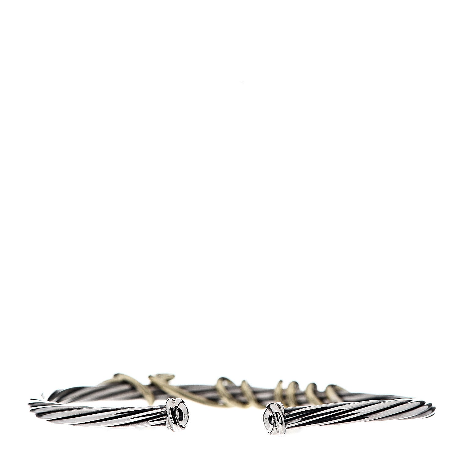 David Yurman Sterling Silver 14K Yellow Gold DY Whispers Te Amo Bracelet 2 of 3