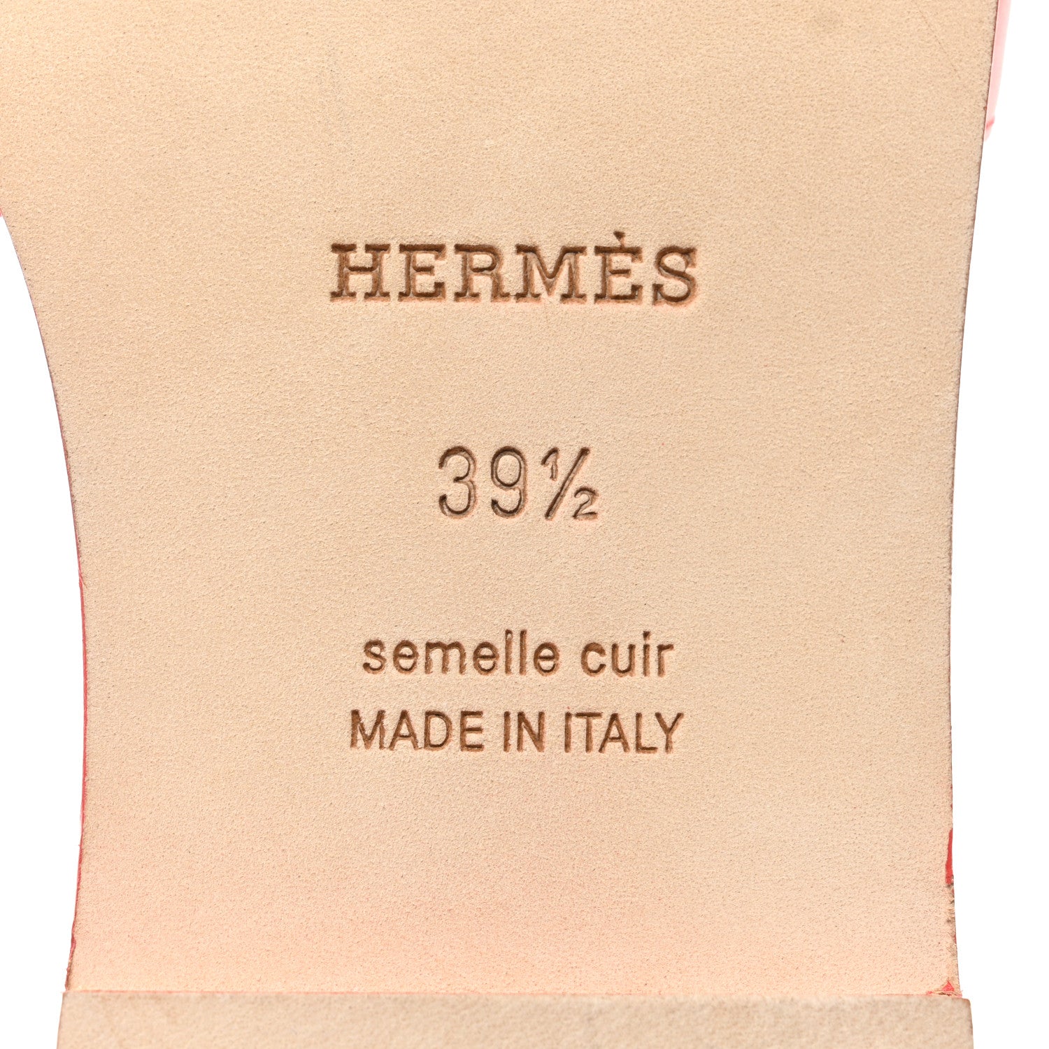 Hermes Box Calfskin Oran Sandals 39.5 Orange 8 of 8