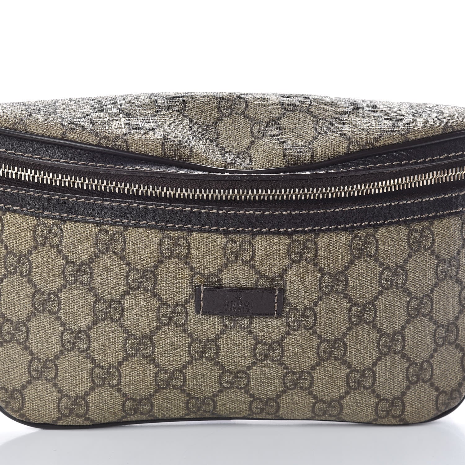 Gucci GG Supreme Monogram Belt Bag Dark Brown 10 of 10