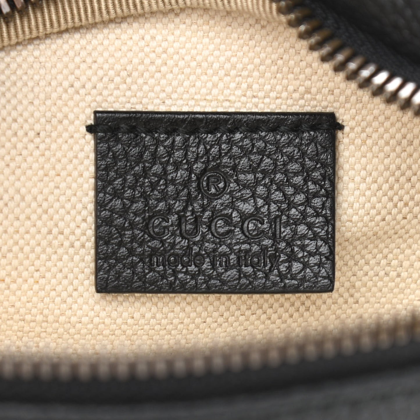 Grained Calfskin Small Logo Belt Bag Black