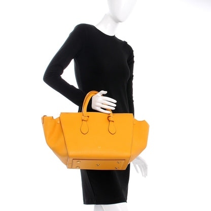 Celine Crisped Calfskin Small Tie Knot Tote Saffron 2 of 11
