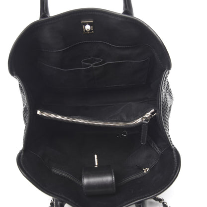 Chanel Calfskin Perforated Up In The Air Tote Black 4 of 10