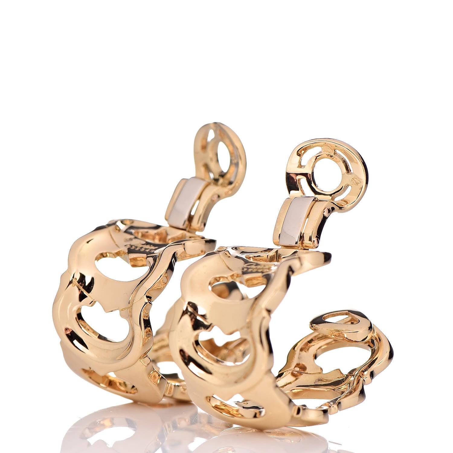 Cartier 18K Yellow Gold C De Clip-On Earrings 3 of 4