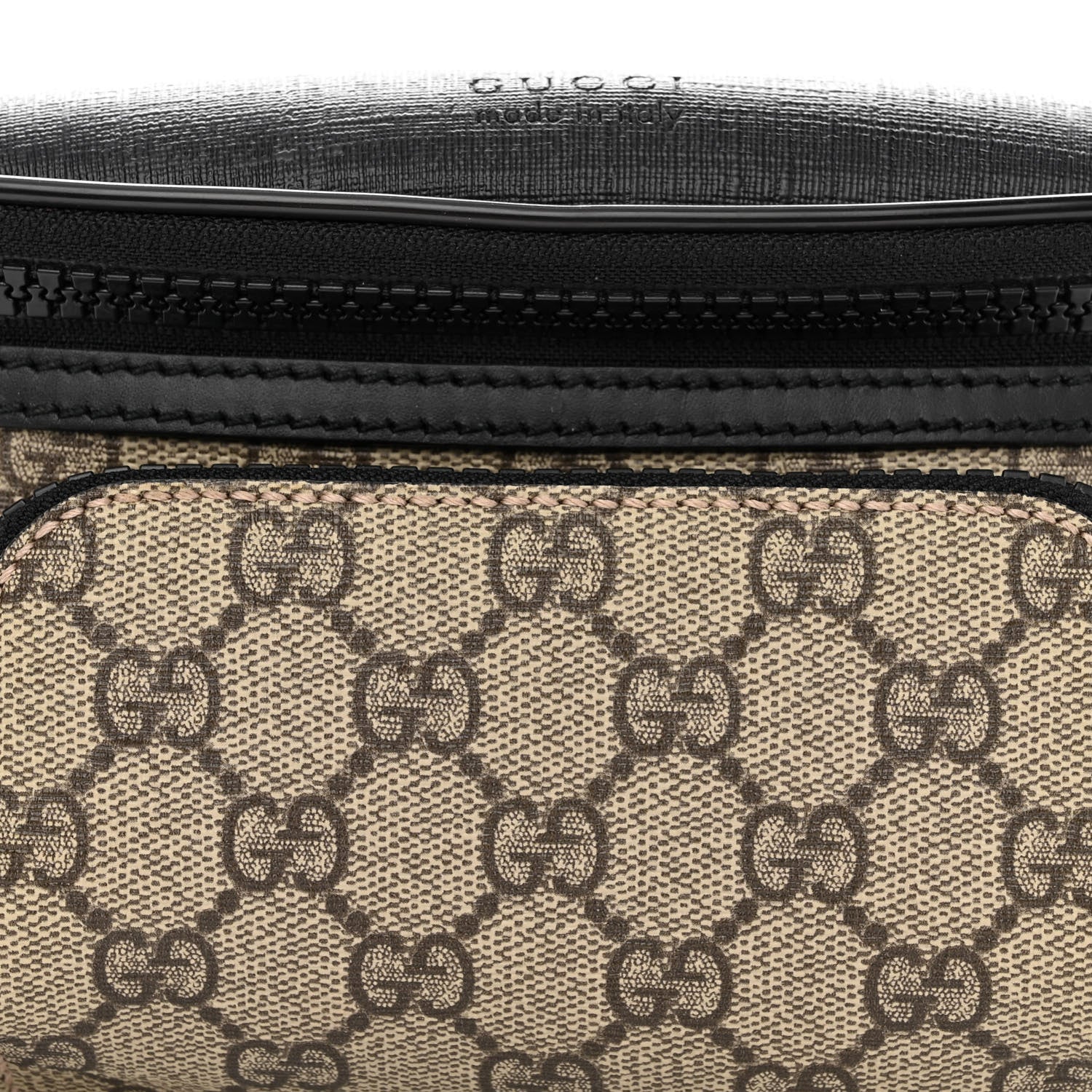 Gucci GG Supreme Monogram Belt Bag Black 9 of 11