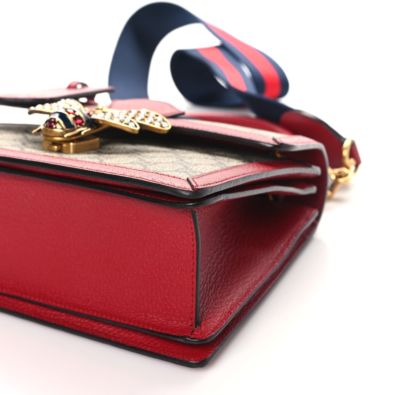 Gucci GG Supreme Monogram Small Queen Margaret Top Handle Bag Red 10 of 10