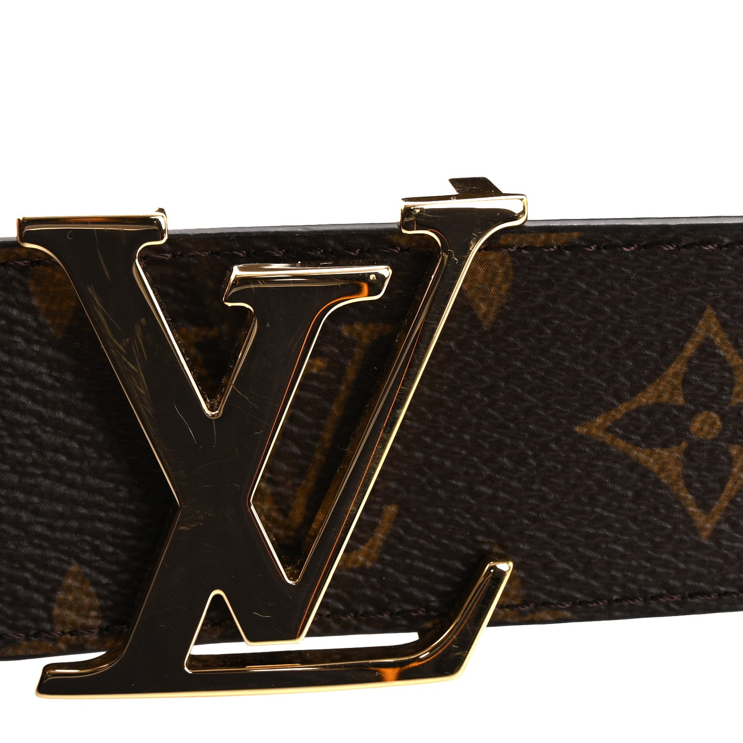 Louis Vuitton Calfskin Monogram 40mm LV Initiales Reversible Belt 85 34 Black 6 of 6