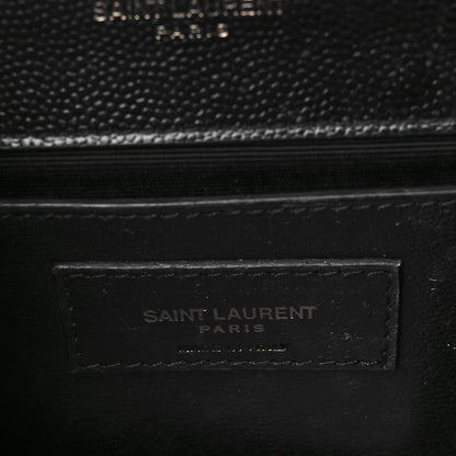 Saint Laurent Grain De Poudre Small Monogram Kate Satchel Black 6 of 6