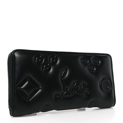 Christian Louboutin Calfskin Padded Loubinthesky Embossed Wallet Black 3 of 6