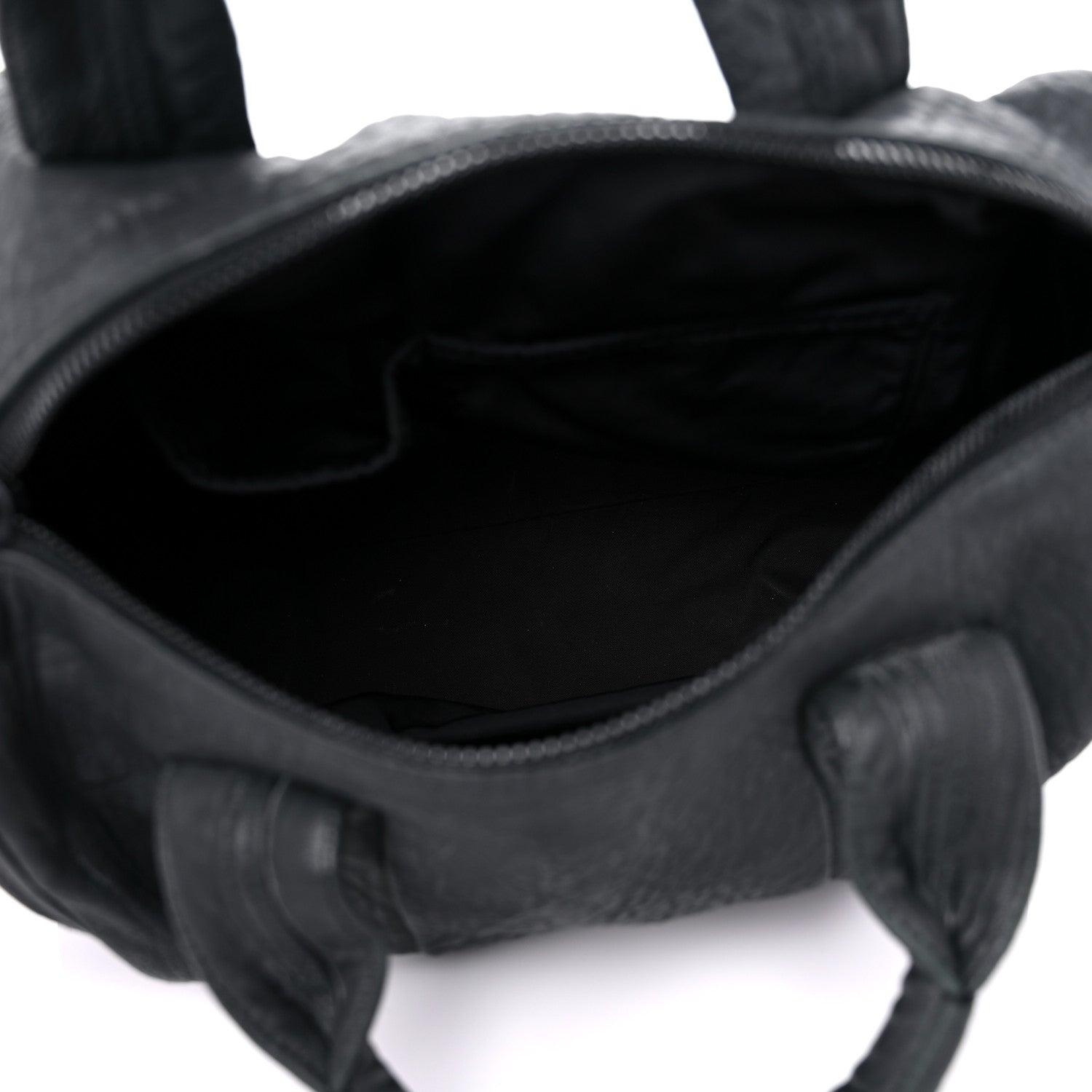 Alexander Wang Pebbled Lambskin Rocco Matte Black Iridescent Hardware 5 of 13