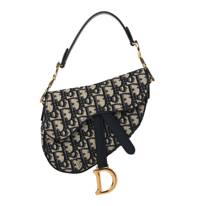 Christian Dior Oblique Mini Saddle Bag Blue 1 of 9