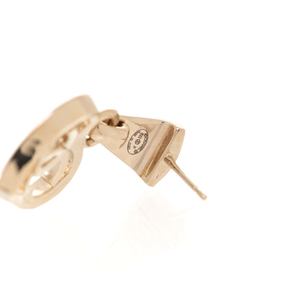 Chanel Metal CC Heart Coco In Love Drop Earrings Gold 3 of 5