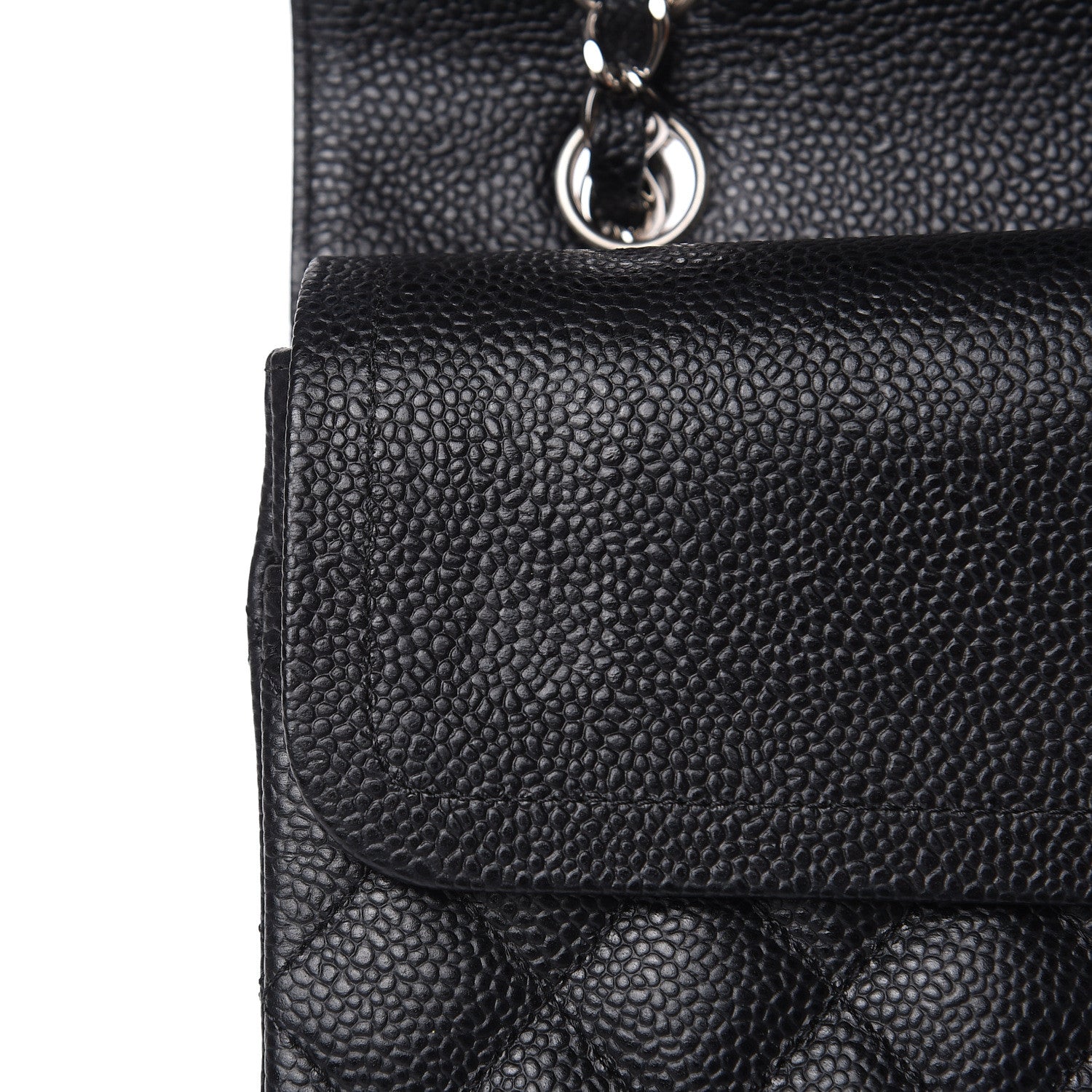 Chanel Caviar Quilted Medium Double Flap Black 10 of 12
