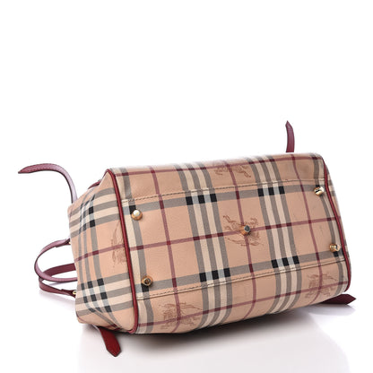 Burberry Haymarket Check Small Canterbury Tote Military Red 4 of 15