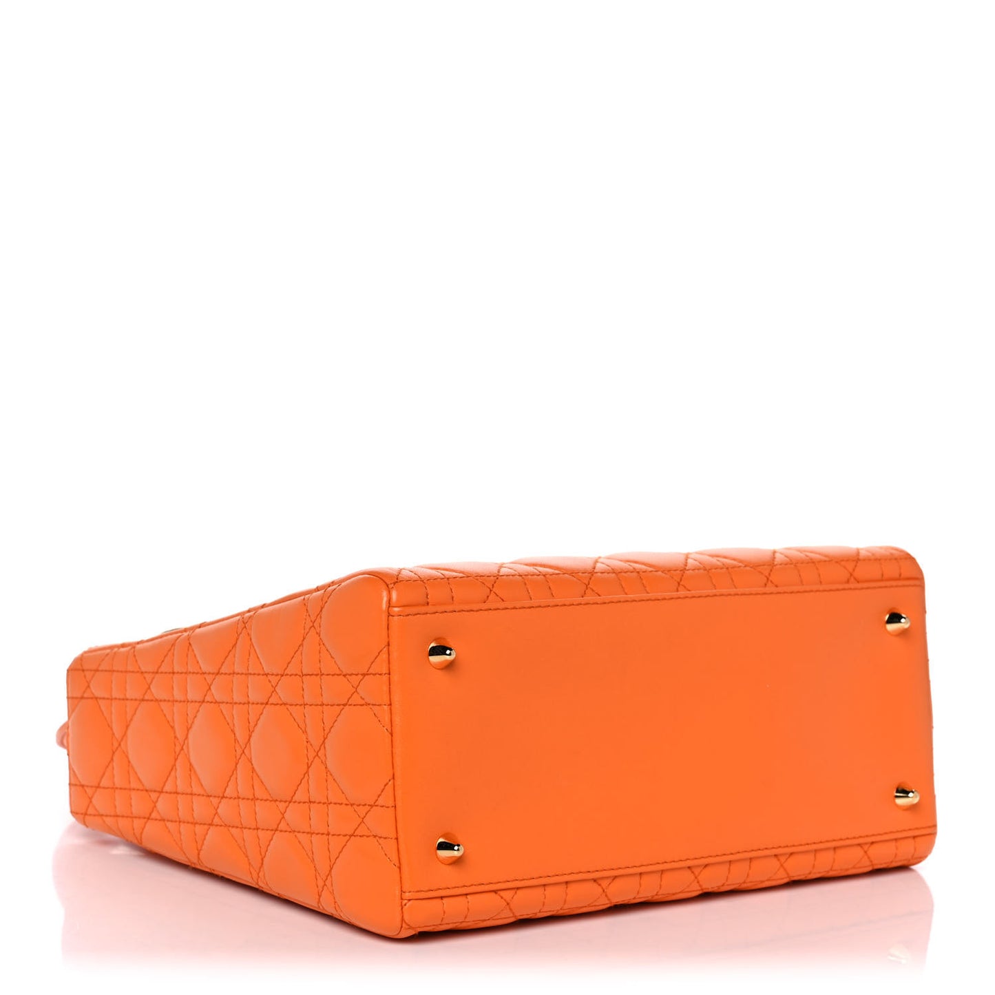 Lambskin Cannage Medium Lady Dior Orange