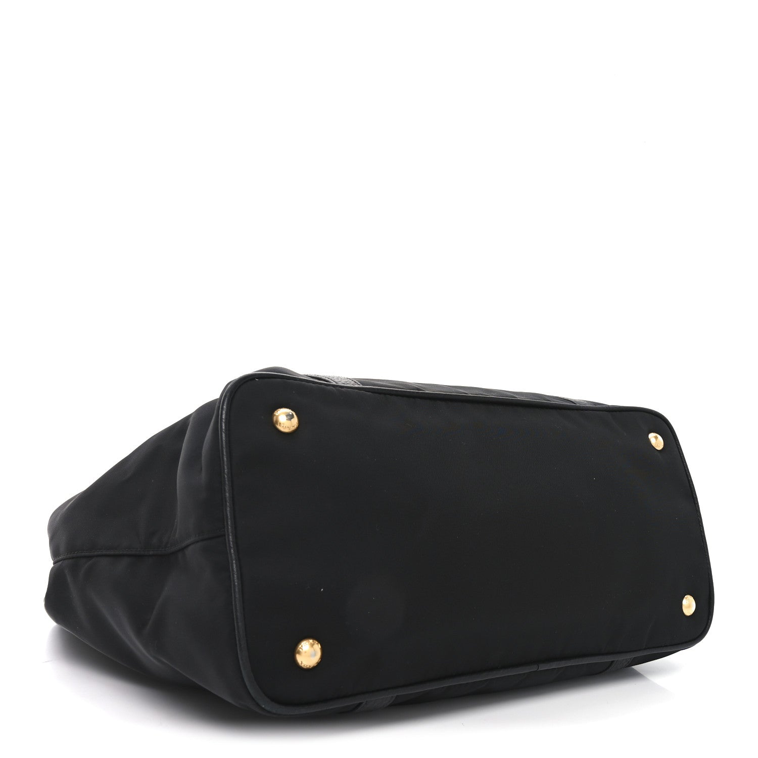 Prada Tessuto Nylon Soft Calf Small Tote Black 4 of 9