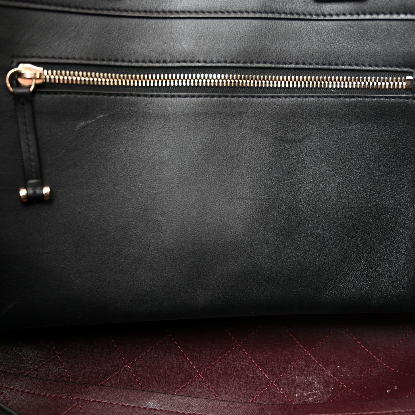 Calfskin Large Serial Shopper Tote Black