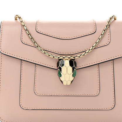 Bulgari Calfskin Small Serpenti Forever Snake Strap Crossbody Bag Light Pink 9 of 11