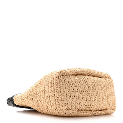 Bottega Veneta Raffia Woven Nappa Intrecciato Medium Pouch Natural Fondant 4 of 8