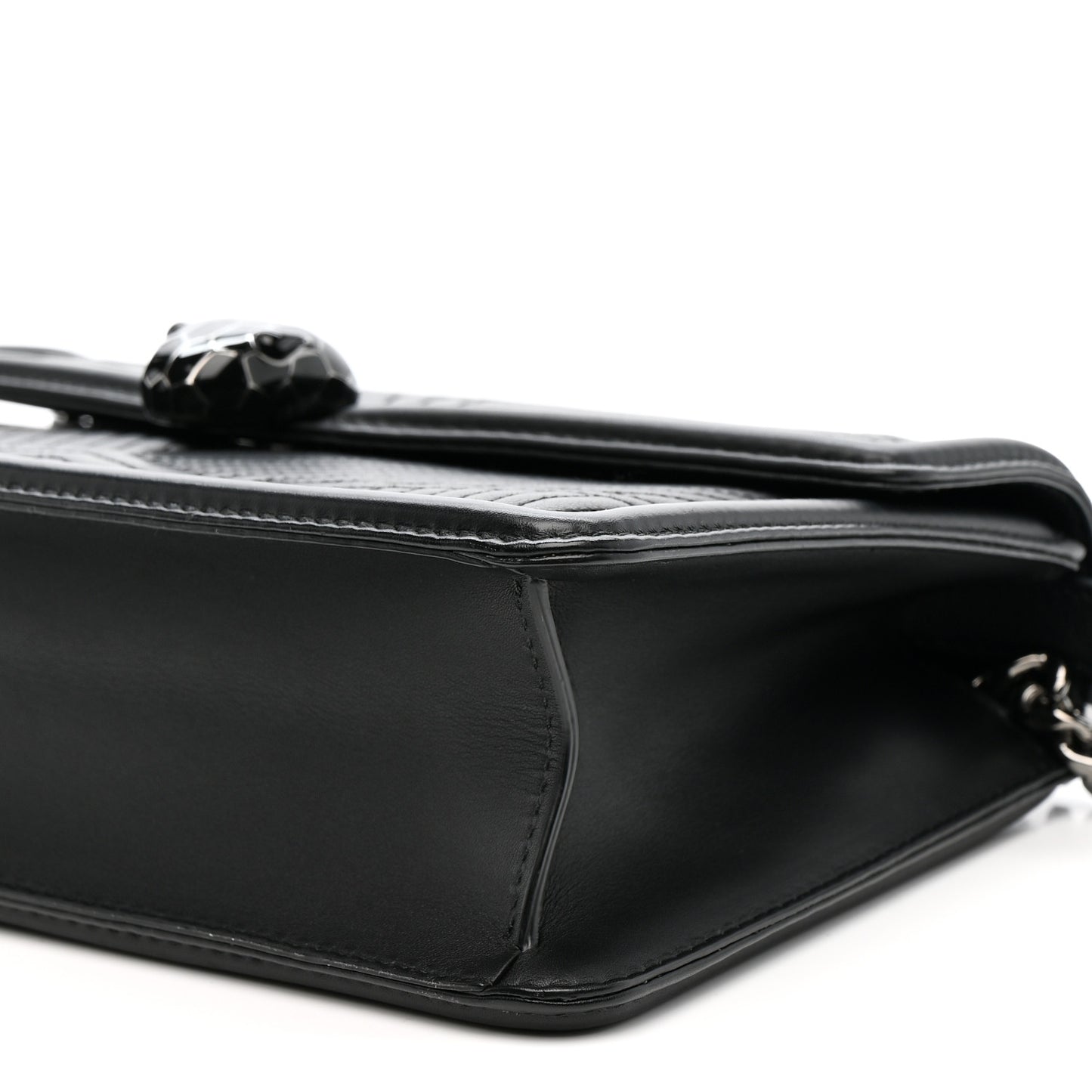 Quilted Nappa Smooth Calfskin Serpenti Forever Diamond Blast Shoulder Bag Black