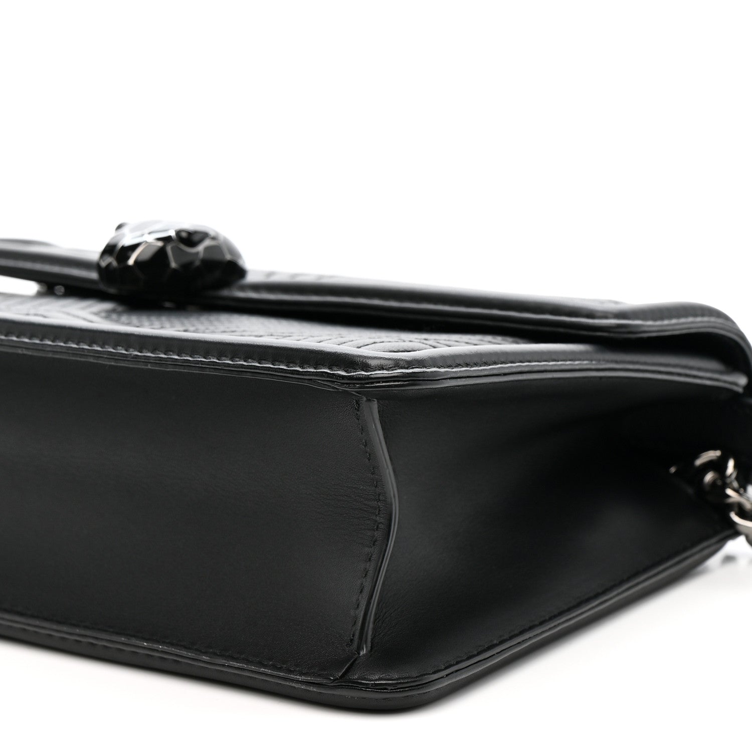 Bulgari Quilted Nappa Smooth Calfskin Serpenti Forever Diamond Blast Shoulder Bag Black 10 of 10
