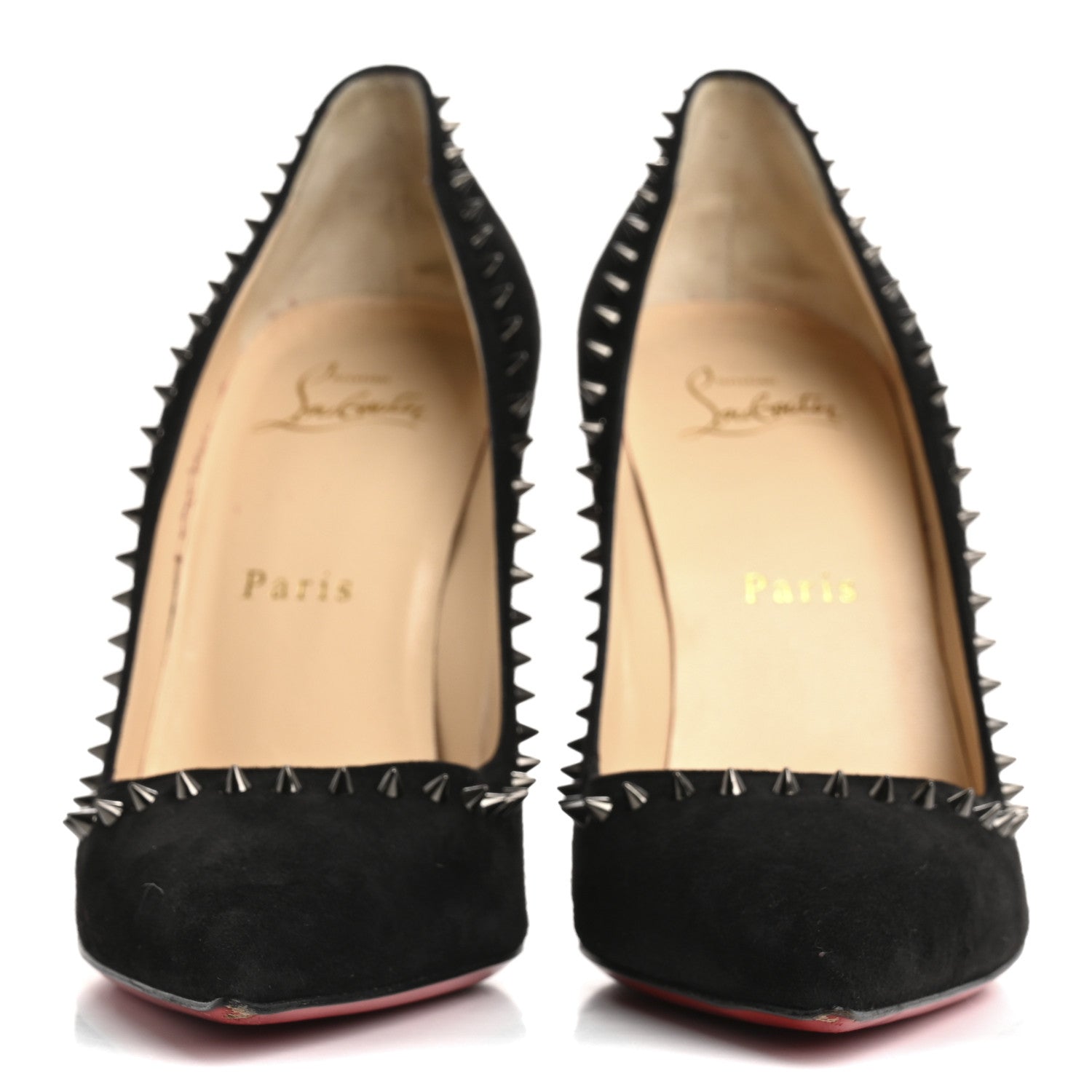 Christian Louboutin Veau Velours Anjalina 100 Pumps 37 Black 3 of 9