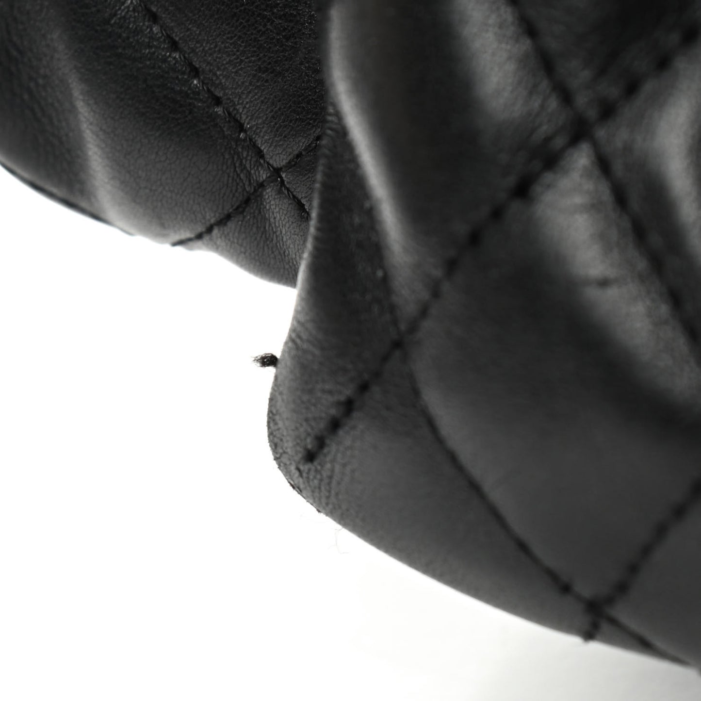 Calfskin Quilted Large Cambon Multipocket Reporter Black White