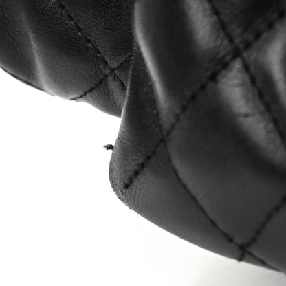 Chanel Calfskin Quilted Large Cambon Multipocket Reporter Black White 12 of 13