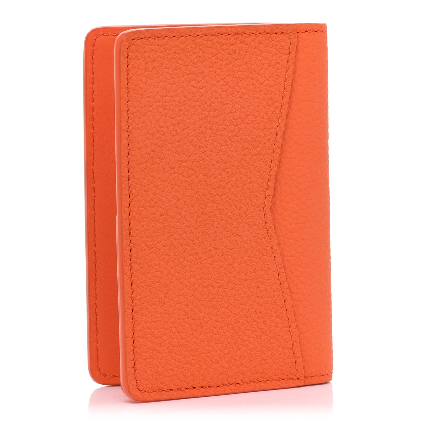 Grained Calfskin Pocket Organizer Orange