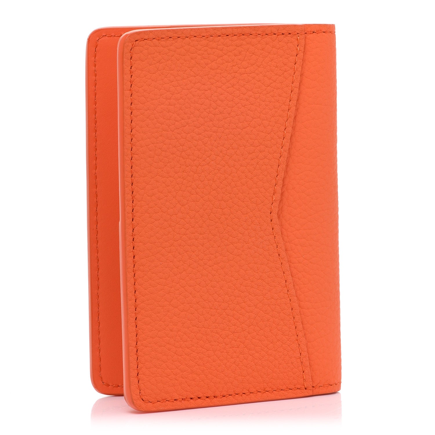 Louis Vuitton Grained Calfskin Pocket Organizer Orange 3 of 7