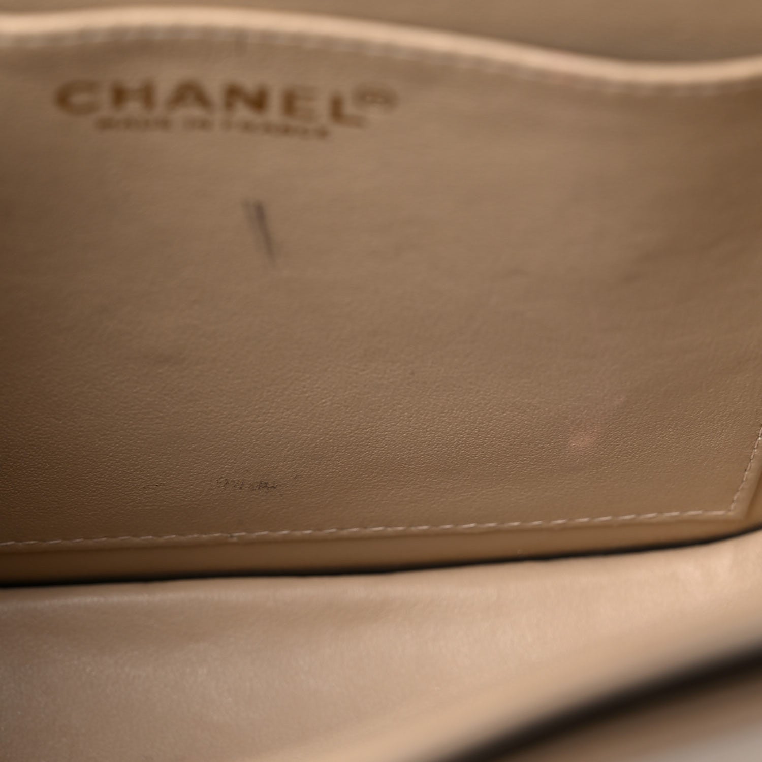 Chanel Lambskin Patent Chocolate Bar Flap Beige Black 12 of 15