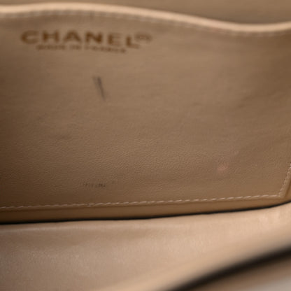 Chanel Lambskin Patent Chocolate Bar Flap Beige Black 12 of 15