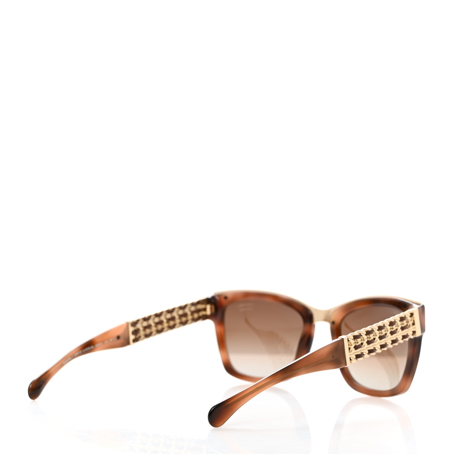 Chanel Square Polarized Chain Sunglasses 5362-Q Tortoise 4 of 8