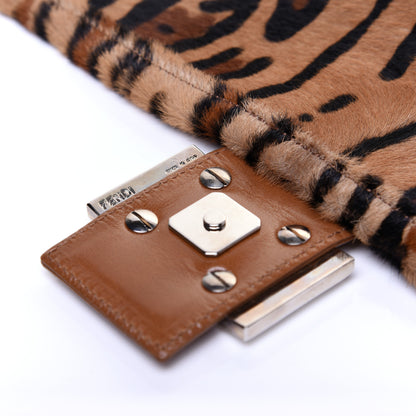 Fendi Calf Hair Leopard Print Mama Baguette Brown 14 of 15