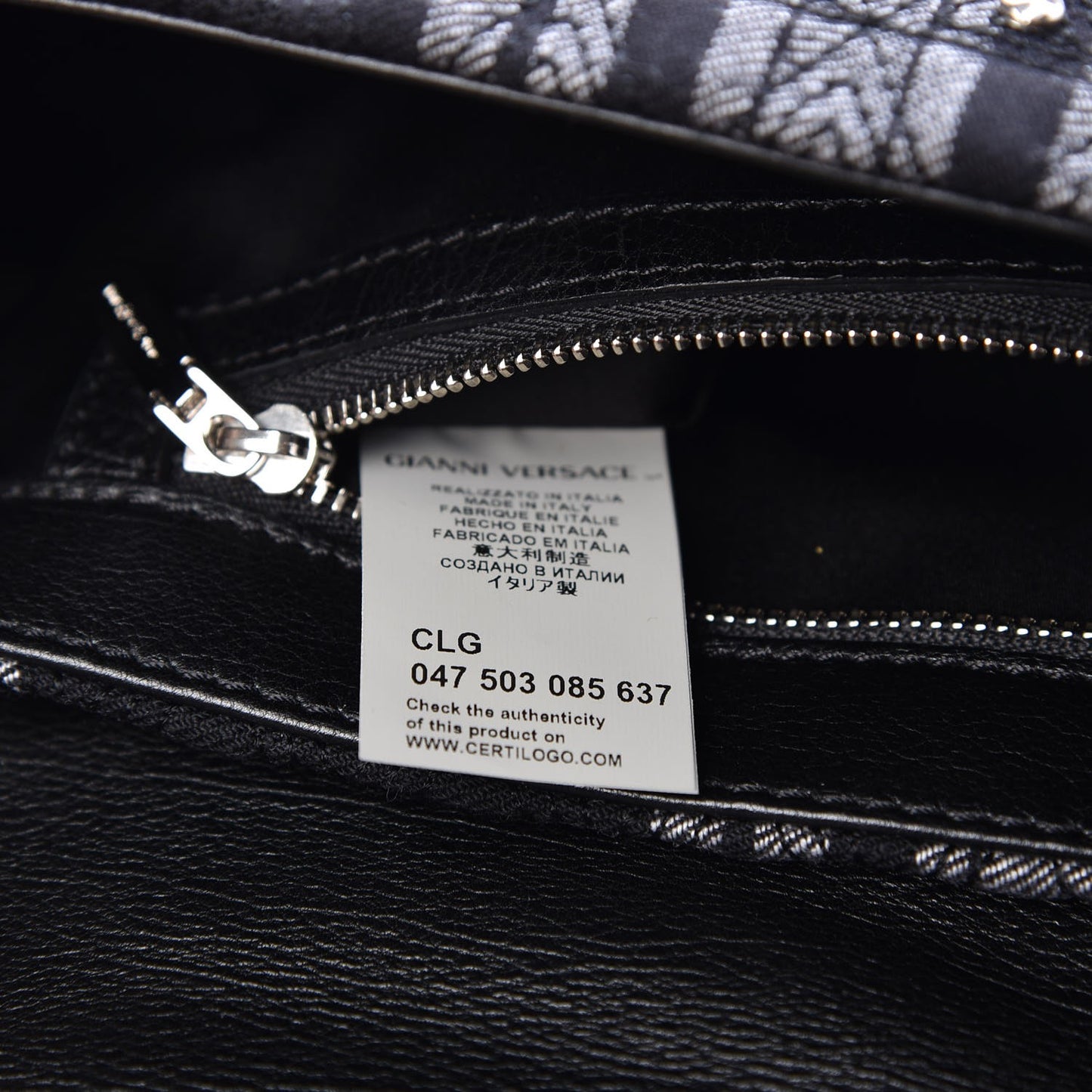 Calfskin Plaid Quilted Studded Shoulder Bag Black