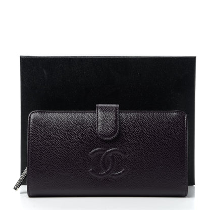 Chanel Caviar Timeless CC French Long Wallet Purple 11 of 11