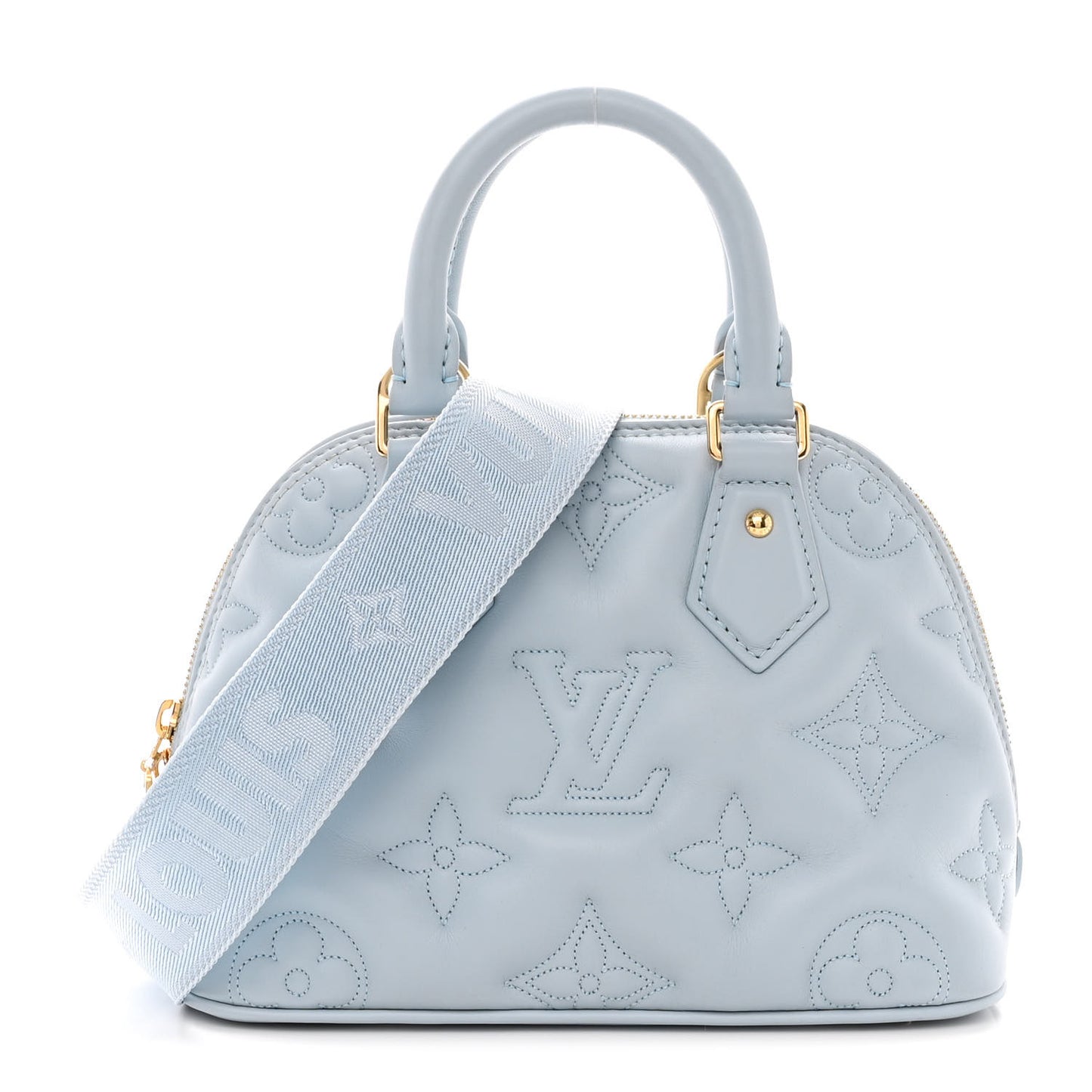 Calfskin Bubblegram Alma BB Ice Blue